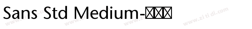 Sans Std Medium字体转换
